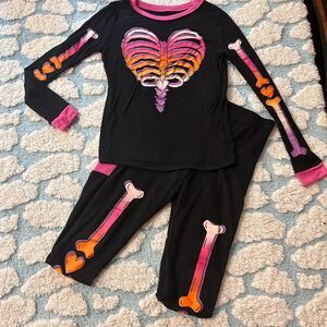 Girl’s Halloween Skeleton Pajamas Size 8